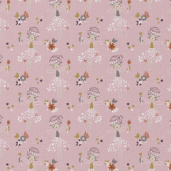 Algodón estampado MARYKA Rocío / Degradado rosas